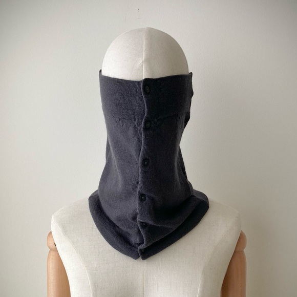 joodito 100% merino wool sweater snood scarf neck warmer cowl shawl collar gray - Picture 1 of 8